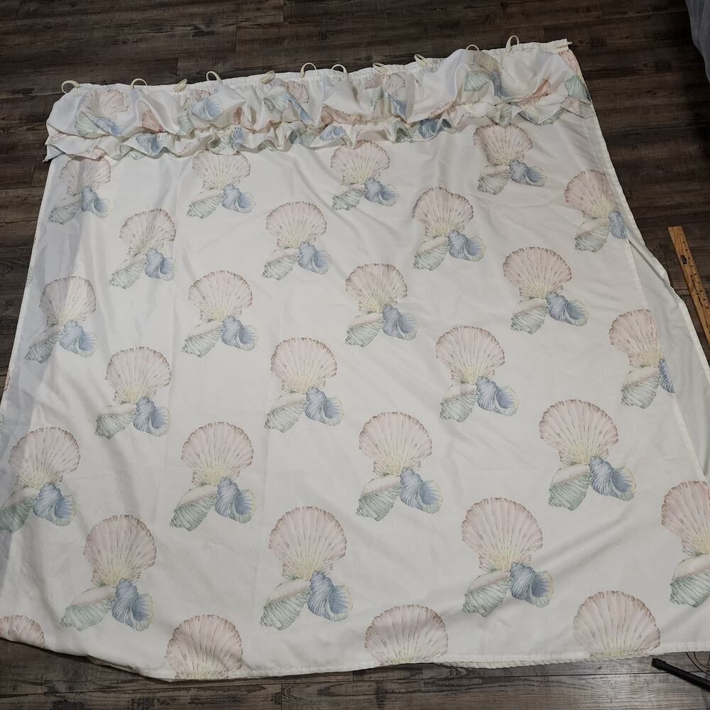 Sultan's Linens fabric shower curtain vintage seashells 2442